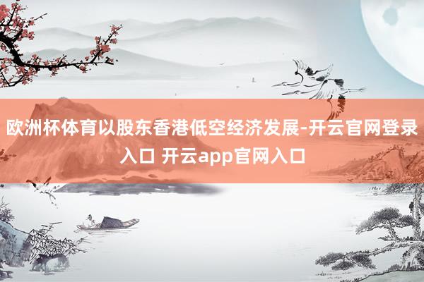 欧洲杯体育以股东香港低空经济发展-开云官网登录入口 开云app官网入口