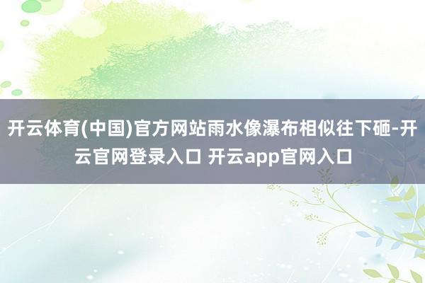 开云体育(中国)官方网站雨水像瀑布相似往下砸-开云官网登录入口 开云app官网入口
