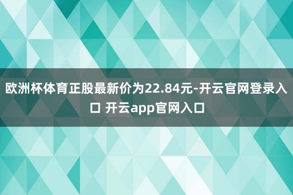 欧洲杯体育正股最新价为22.84元-开云官网登录入口 开云app官网入口