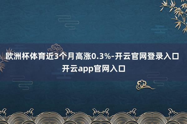 欧洲杯体育近3个月高涨0.3%-开云官网登录入口 开云app官网入口