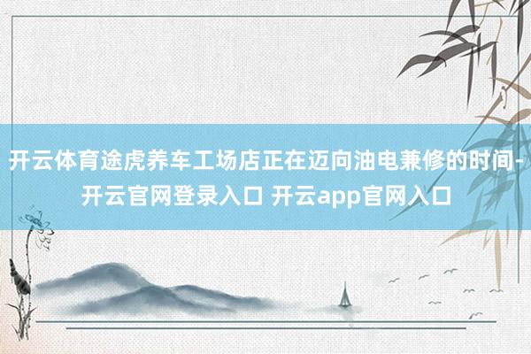 开云体育途虎养车工场店正在迈向油电兼修的时间-开云官网登录入口 开云app官网入口